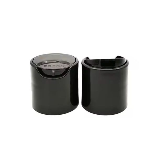 Bouchon Pratique Disc Top Noir pour Bouteilles Cosmétiques morocco cap twist-off emballage maroc