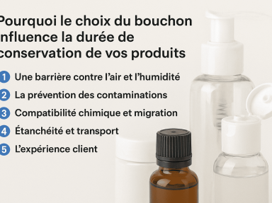 Pourquoi le choix du bouchon influence la durée de conservation de vos produits