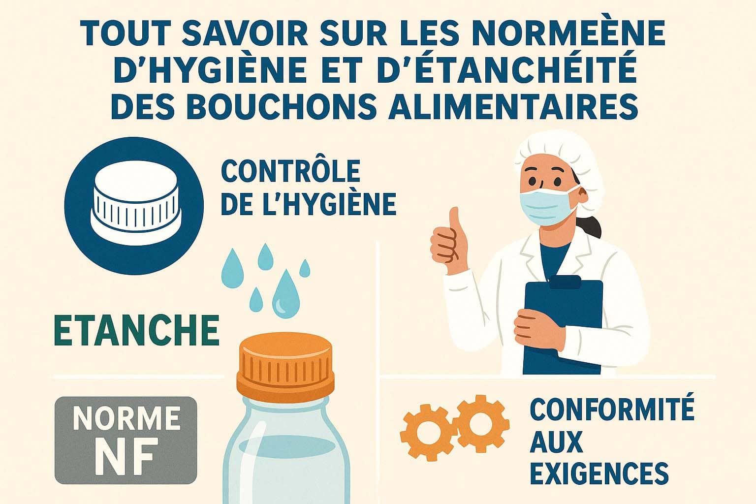 Tout savoir sur les normes d’hygiène et d’étanchéité des bouchons alimentaires