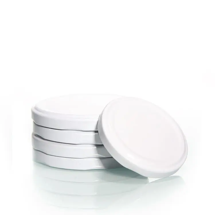 Couvercles métal twist-off blancs – Différentes tailles pour bocaux en verre
